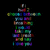 A pixelated vertical arrangement of colorful rectangular blocks on a black background, forming an abstract pattern with no discernible figures or text.