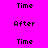 pixelated text elements on a bright pink background, with white rectangular bars appearing and disappearing in specific positions across observations