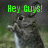 A four- of a pixelated rabbit with green text overlays, each showing different text and slight variations in the rabbit's pose