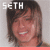 identical pixelated images showing a person with shoulder-length brown hair smiling, each labeled 'SETH' in white text above the head against a light background