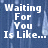 Blue background with white text reading "Waiting For You Is Like... Drought..." and "Useless And Disap-pointing" over falling raindrop shapes.