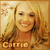 A pixelated contact sheet of two animated frames showing a woman with long blonde hair and text reading "Carrie Is My Idol" on a yellow background.