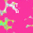 Animated pink background with repeating X-shaped figures in white and green, displaying text labels 'TA', 'N2', and 'TANZIE' in white pixelated font.