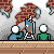 Pixelated cartoon sequence showing a classroom with students and a teacher, transitioning to a close-up of a smiling man with a halo and text asking if you love sports too much