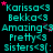 A static digital image displays repeated cyan text phrases on a black background with scattered pink stars, featuring a gray rectangular area in the bottom-right corner.