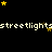 Pixelated text repeats horizontally across a black background, with yellow and brown stars scattered above.