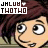 Animated pixel art icon of a character with brown hair and light skin, showing sequential eye movements