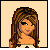 Animated contact sheet of a pixel-art character with changing expressions, clothing details, and text overlays on pink backgrounds.