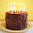 Pixelated birthday cake with lit candles on a plate, surrounded by cyan text reading HAPPY BIRTHDAY AUNT SUZII and a heart emoji.