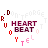 Animated heart-shaped icon with 'HEART BEAT' text, changing surrounding letters from 'DON'T FORGET' to 'FORGET' and shifting pink/purple color tones.