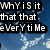 Blue background with white heart outlines and black text blocks displaying fragmented romantic phrases.