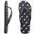Six flip-flop icons arranged in two , with four side views and two top-down views showing patterned straps