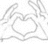 A static pixelated image of a heart shape formed by a single continuous line on a white background.