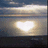 A split-screen image with a heart-shaped sun over water on the top-left and text fragments on light purple backgrounds.