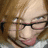 Pixelated close-up of a person with light brown hair and glasses, next to black background with white text reading 'youhh gotta luuv herr' in blocky font.