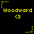 Yellow pixelated text and symbols on black background with animated star and arrow elements.