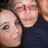 A four- shows a person in a dark blue top with red text overlays changing : 'I', 'Love', 'Kaylen!', and a blank
