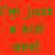 A four-quadrant displays text fragments in distinct colors: red, yellow, green, and gray sections with pixelated lettering