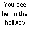 Pixelated text in three with cyan highlights on specific words, a small heart symbol at bottom right