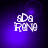 Pixelated white text 'sDa Rone' on a purple gradient background with shifting light effects.