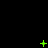 Green pixelated symbols on black background: four distinct shapes including plus signs, Xs, and starbursts arranged in two