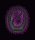 Animated contact sheet showing six frames of a purple and black circular icon with a stylized 'O' shape, displaying sequential changes in size and color intensity against a transparent background.