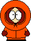 Pixelated cartoon character in orange hooded coat with brown mittens, alternating between wide eyes and closed-eye expressions