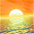 Sunset over water with green text reading Original Icons .com on a dark background.