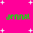 Bright pink background with scattered white plus signs and green text reading "Jenna!" in four positions, two at top and two at bottom.