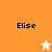 Four display the name 'Elise' with a star icon changing color between orange and white on a split background