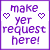 Four pixelated display purple text and hearts on white backgrounds with purple borders, showing variations in punctuation and spacing