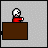 Pixel art animation of a character behind a brown box with fire effects and text reading 'My Box Is Cooler Than Yours.'