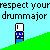 Pixelated character on green hill with text changes and brown particles floating upward.