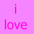 A static image with pink text on a solid pink background, displaying the phrase "i love so0o much damn" in two