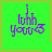 Green square with orange border contains purple text 'I lovh you' and a heart symbol in one frame, plus a star symbol in another frame.