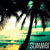 Pixelated beach scene with palm tree and ocean, transitioning to a bicycle on sand at sunset, followed by text reading 'summer OH! nine' in green, cyan, blue, purple.