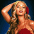 A pixelated contact sheet showing two frames of an animated icon featuring a woman in a red dress with long brown hair against a dark blue background, alongside green text reading "Original Icons .com" on a solid green background.