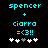 Pixelated cyan text and symbols on black background with two variations of white plus signs below.
