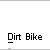 Animated sequence of a dirt bike icon with rider, showing motion across on gray background
