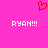 A static image with a bright pink background featuring two identical white pixelated text phrases and one red pixelated heart symbol.