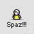 Pixelated character in yellow shirt with multiple text bubbles showing 'Spaz!!!', 'ERR...', 'SHIT!!', 'DAMN!', and 'PISS!!' across frames.