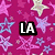 Four distinct pixel art backgrounds with 'LA' or 'LAA' text overlays in black boxes on a white background.