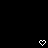 Pixelated white heart and chevron shapes on black background with gray rectangle at bottom right.