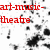 Red text fragments and black-and-white pixelated noise on a white background with a gray rectangle in the bottom-right corner.