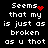 Pixelated text on black background with red heart and red dot animations; four identical text blocks arranged in two