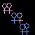 Pixelated graphic with gender symbols and text stating love is a chemical state of mind, not a decision for the government.