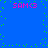 Blue background with scattered green dots and four pink 'SAM<3' text instances arranged in a pattern