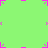 Green background with scattered pink pixel clusters forming abstract shapes and lines.
