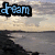 Four- shows a beach scene with changing text overlays: 'dream' in blue, 'laugh' in green, and 'love' in pink