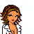 Pixelated cartoon-style contact sheet showing multiple frames of a nurse-themed animated buddy icon with text "need any help??" on red and white backgrounds.